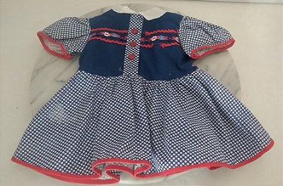 Vestido poá azul da boneca Beijoca Estrela 1982