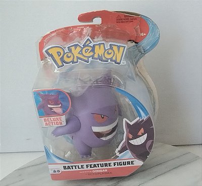Pokemon deluxe Gengar Battle feature figure 9 cm na embalagem original com dano