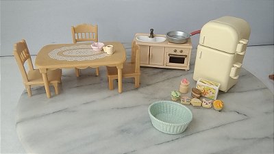 Sylvanian Families, móveis de cozinha com acessórios