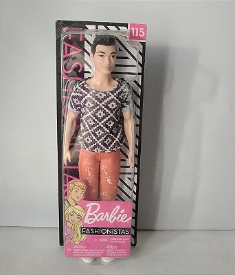 Boneco Ken Fashionistas #115 asiático Mattel 2018, novo, lacrado