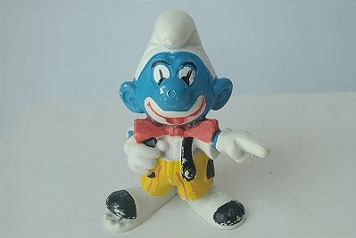 Miniatura de vinil Schleich de Smurf palhaço do circo 5 cm, Peyo 1978