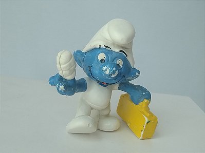 Miniatura de vinil Schleich smurf enfermeiro de primeiros socorros 5 cm Peyo ,1978