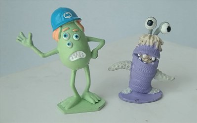 Miniatura Disney Pixar de Boo 4 cm e Zack 5 cm do Monstros S.A, 2001