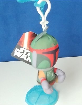 Chaveiro de pelúcia Star Wars Bobba Fett 12 cm Sem usi