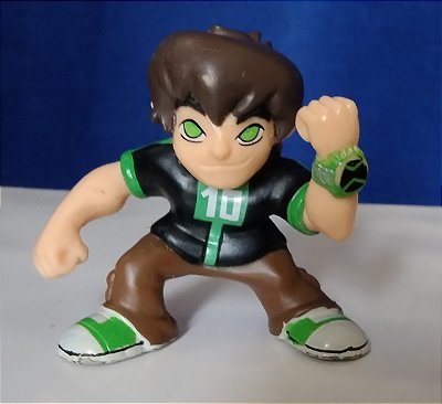 Mini boneco estático do Ben 10 de camisa preta 4 cm, Bandai 2012