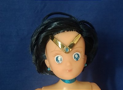 Boneca vintage Sailor Mercury da coleção Sailor Moon Sem roupa, marca Irwin 2000