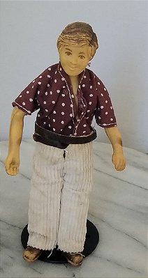 Boneco flexivel / bendy anos 60 , Lundgby de Suecia, 14 cm no