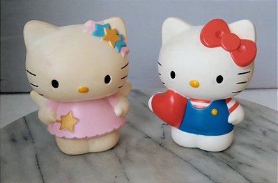 Hello kitty de borracha Sanrio da marca Grow 2005, 10 cm de altura,