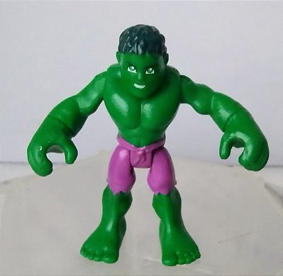 Boneco articulado Hulk Marvel 6 cm, coleção hero squad.Hasbro 2010