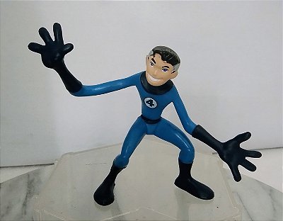 Boneco Mr Fantástico do Quarteto Fantástico 8,5 cm Marvel, coleção Hero Squad, Hasbro 2009