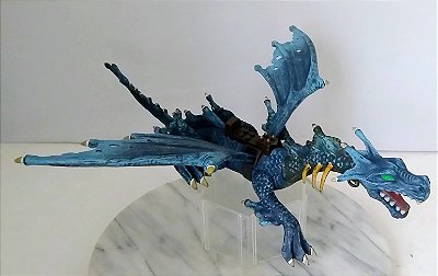 Mega bloks 9895 dragão azul do Krystal wars, com dano na cauda 43 cm