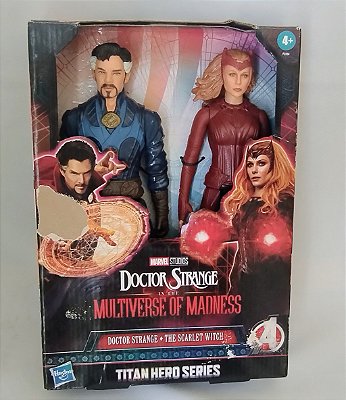 Marvel Avengers Dr Strange e Feiticeira Escarlate, Titan hero series, 30 cm, novo, lacrado
