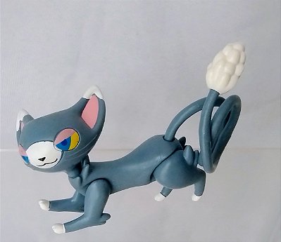 Pokémon Nintendo 2007 Glameow articulado , Jakks Pacific 9 cm comprimento