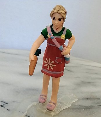 Figura de Vinil com base Schleich 2011 Vida na fazenda, menina com cenoura dando de comer aos animais, 7 cm