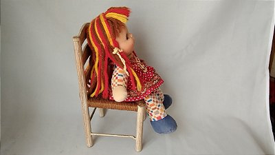 Boneca Emília 30cm da Estrela 1981 saia vermelha feita artesanalmente