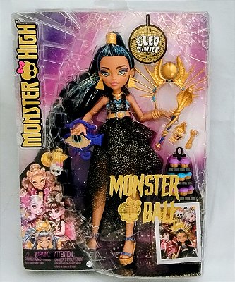 Boneca Monster High Cleo de Nile, coleção Monster Ball, Mattel 2022, nova, lacrada
