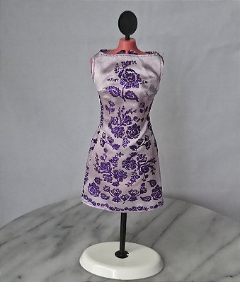 Vestido flor roxa da Barbie Diva Drive Fashion 2004