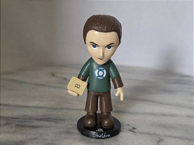 Boneco toyart Sheldon do Big Bang Theory, Cartoon Network, col..Bob's 7 cm
