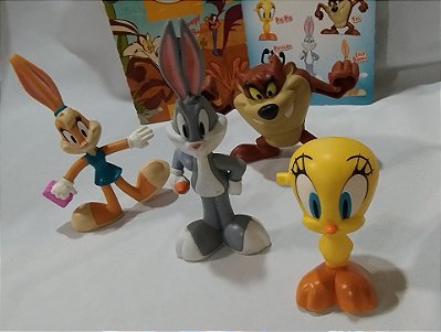 Bonecos (4) Looney Tunes, coleção McDonald's