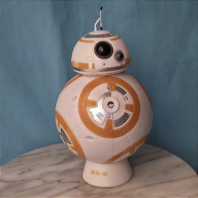 Droid BB8 da Star Wars, the last Jedi, LFL Disney 2018, luz, ruído e faz bolinha de sabão, 25x15x15 cm