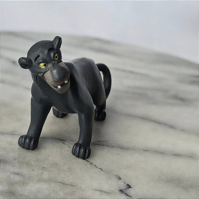 Miniatura Disney de pantera Baguera 8 cm do Mogli, o menino lobo