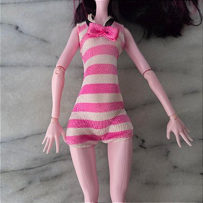 Roupa para Monster High Draculaura Maiô Skull Shores