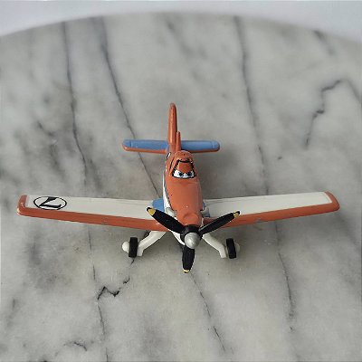 Miniatura de metal avião n. 7, Dusty do Aviões Disney / Mattel 8cm comprimento 8 cm envergadura