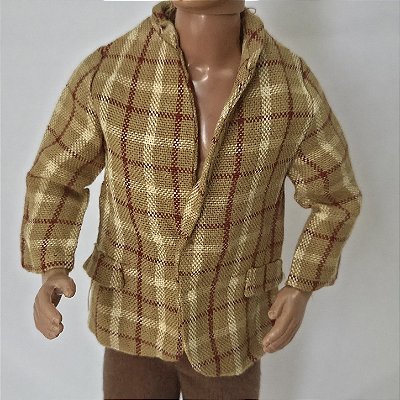 Jaqueta Bold Gold #1436 para ken, da colecao Barbie Mattel 1970