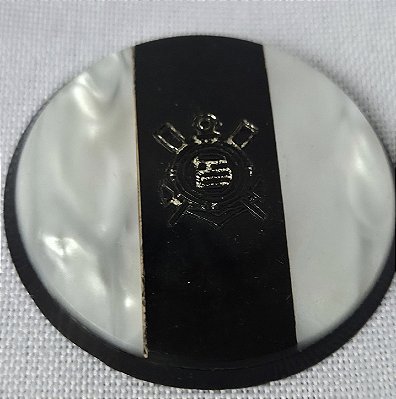 Futebol de botão antigo do Corinthians 3,8 cm diametro, partes brancas peroladas
