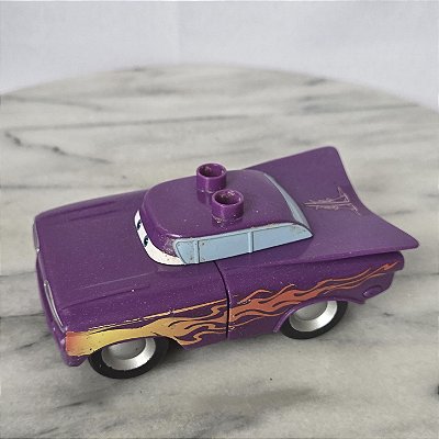 Mega Bloks compatível com Lego Duplo , Carro Ramone roxo 11cm do Carros Disney