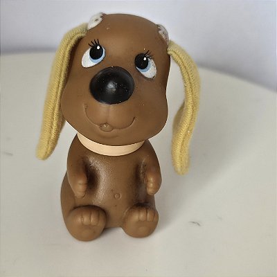 Cachorrinho de vinil vintage Rub-a-dub , Ideal toys, dec1982, 7,5 cm