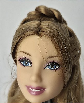 Cabeça somente da Barbie musa do Castelo de diamantes, Mattel 2008