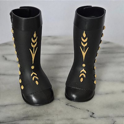 Botas pretas da Boneca Anna Frozen 2 Jakks Pacific