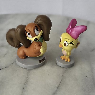 Ministura Disney Store de 4cm , Fifi pet e passarinho Cuckoo Loca da Minniei