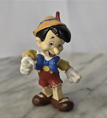 Miniatura Disney Bullyland Alemanha de pinoquio 7 cm, pintado a mão