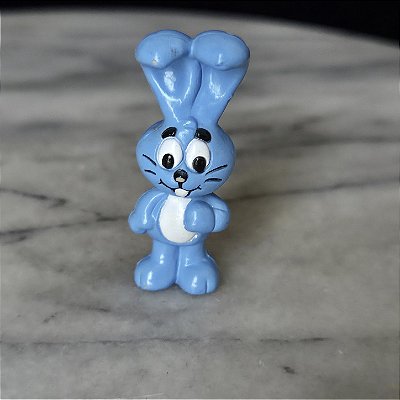 Miniatura de vinil solido coelho azul Sansão Monica, Turma da Monica, 5 cm