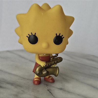Boneca Lisa Simpson com saxofone 9 cm Funko Pop