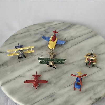 Miniatura de plástico aviões e helicópteros kinder ovo e outros srm marca, lote de 6