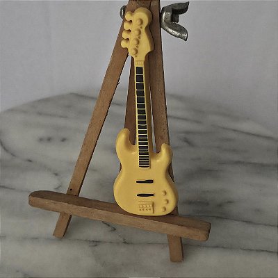 Acessório de brinquedo antigo, Guitarra amarela da Dancin' flor estrela