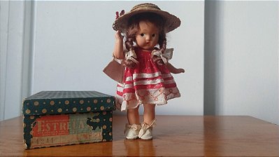 Boneca de Massa Estrela  usada , 20cm , Com Caixa