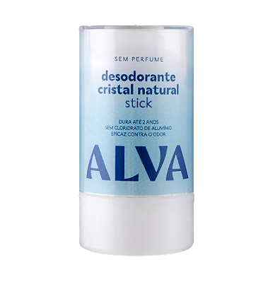 Desodorante Stick Biodegradável Cristal Natural 120g – Alva