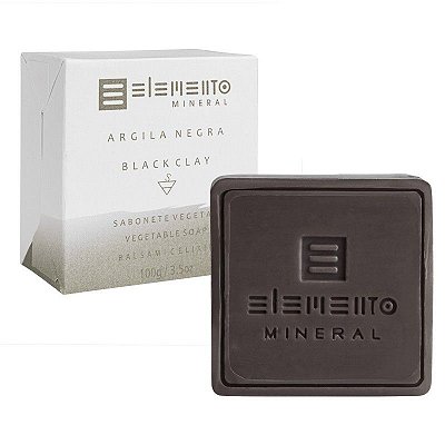 Sabonete Facial de Argila Negra Natural 100g – Elemento Mineral