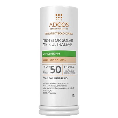 Adcos Protetor Solar Stick Ultraleve Antioleosidade FPS 50 Peach 12g