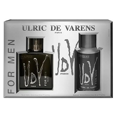 Ulric de Varens Kit Coffret Perfume Masculino Eau De Toliette 100ml + Desodorante 200ml