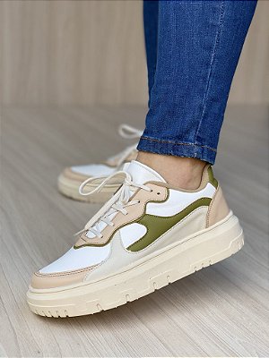 Tênis Off White/Verde S6000