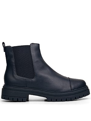 Bota Chelsea Preta Solado Tratorado