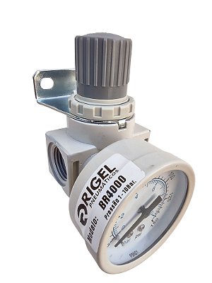 Regulador de Pressão 1/2 Bsp p/ até 8 Bar com Suporte e Manômetro