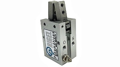 Garra Pneumática de Abertura Angular 30° 2 Dedos Ø16 de Dupla Ação