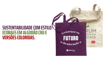 ECOBAGS EM ALGODÃO CRU