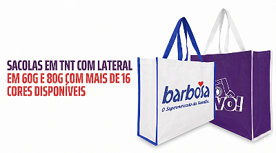 SACOLAS EM TNT COM LATERAL
